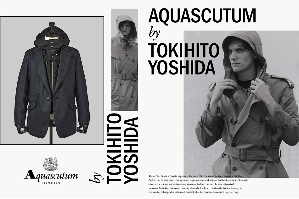 【新商品】Aquascutum 175周年 吉田十紀人氏と協業したアウターを発売